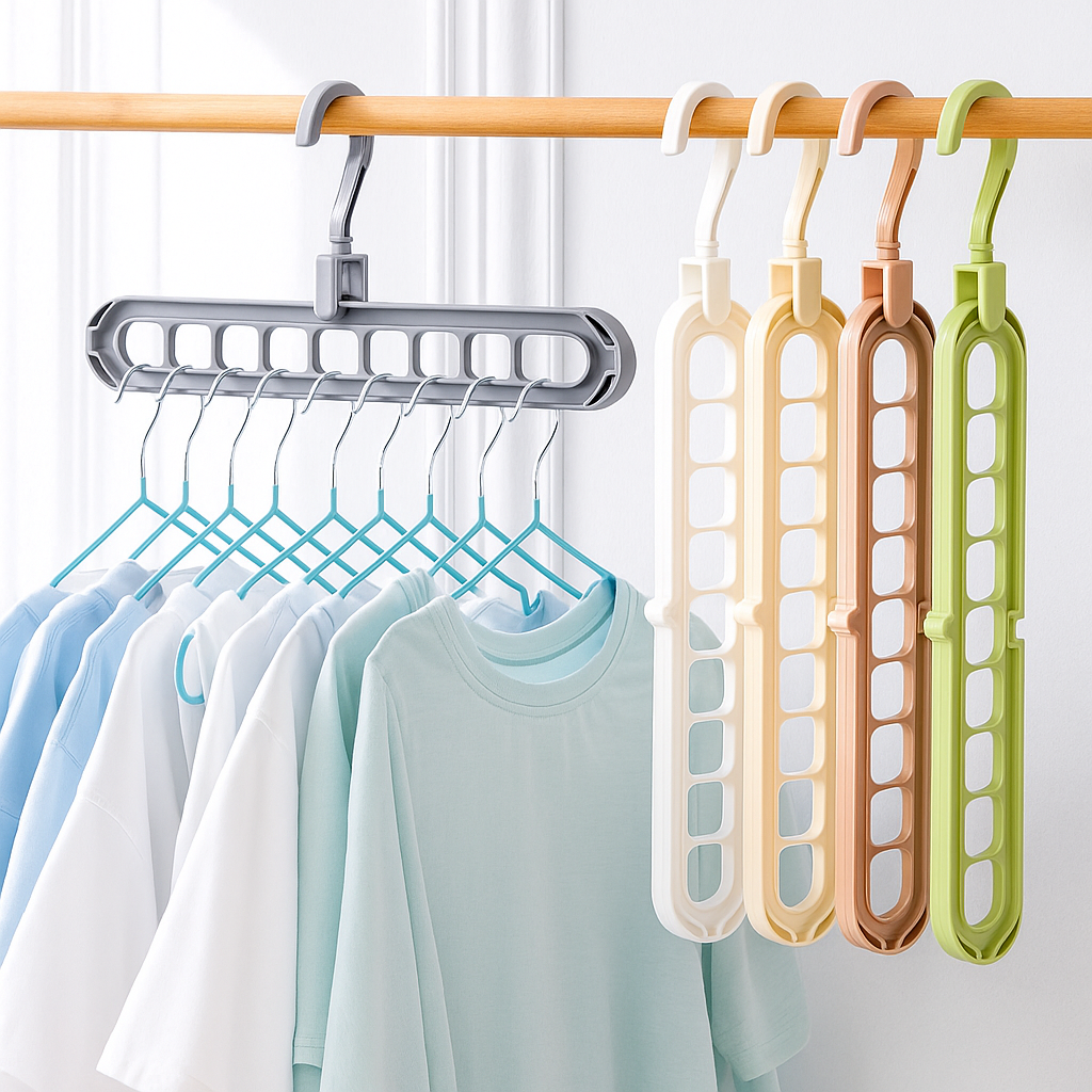 9 in 1 Multifunctional Clothes Hanger Pack Of 4